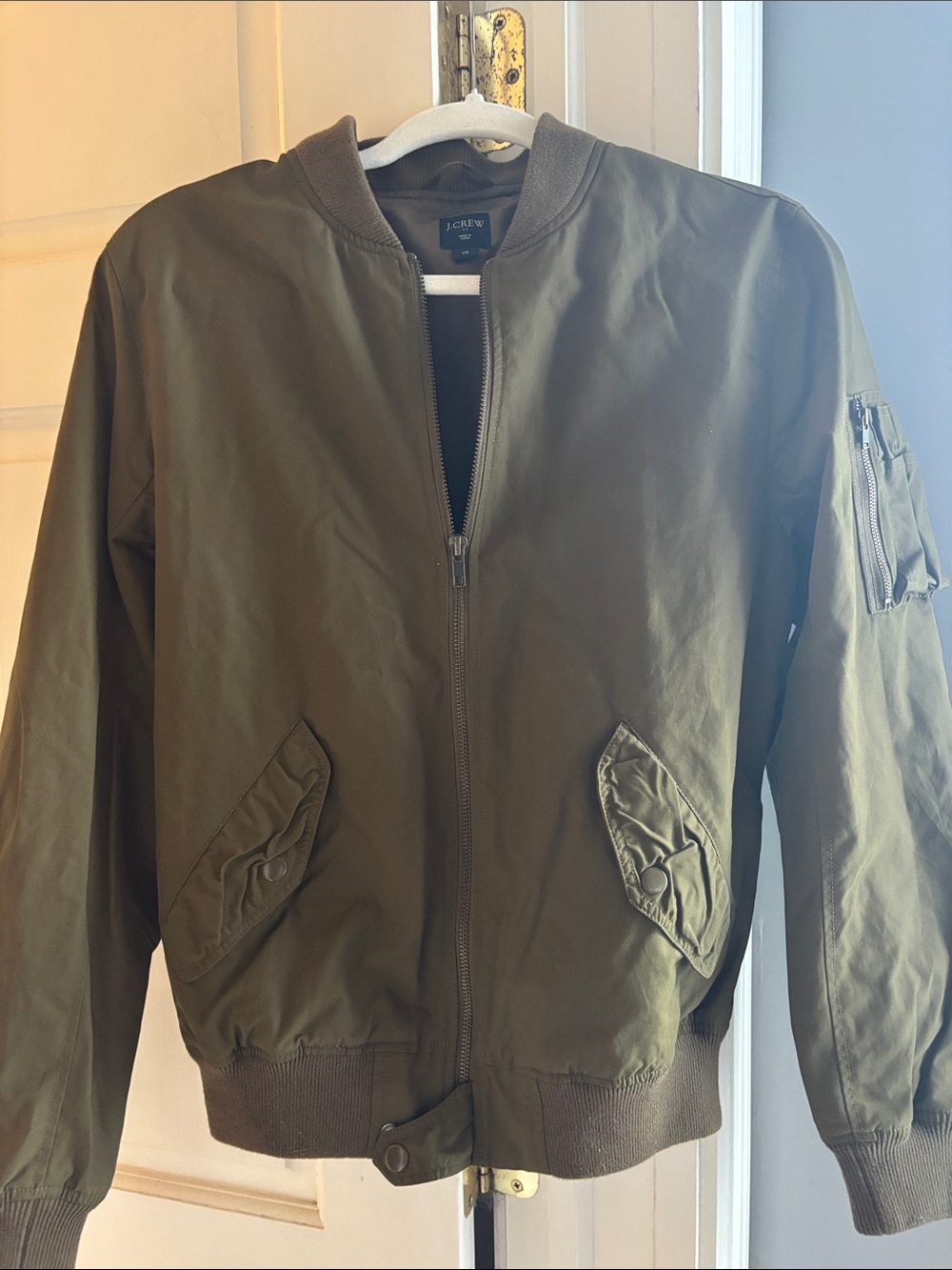 J. Crew Olive Green Flight-Style Bomber Jacket